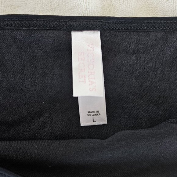 LARGE *Black String Bikini Victoria's Secret EUC Triangle Top - Picture 2 of 5